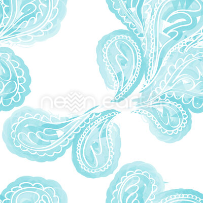 Aqua Paisley