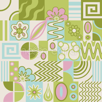 Retro Potpourri Green