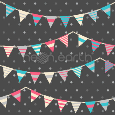 Striped Festoons On Polkadot