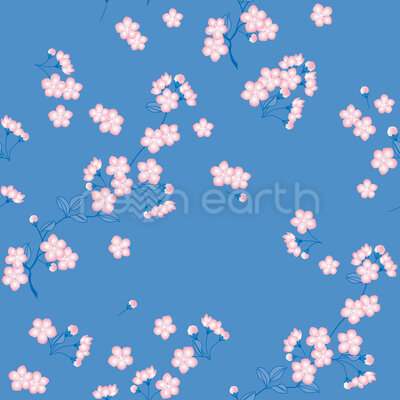 Cherry Blossoms Blue