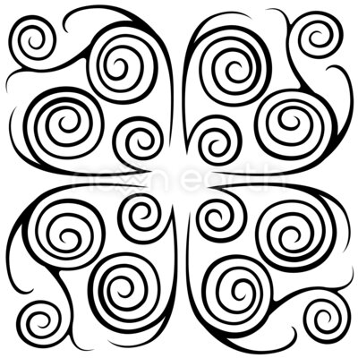 Jorinde Spirals Black and White
