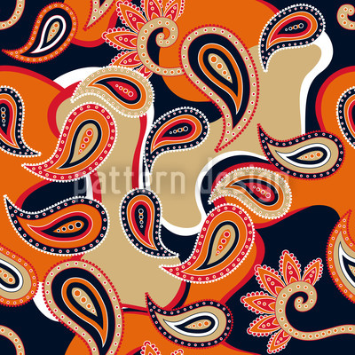 Organic Paisleys Seamless Vector Pattern Design