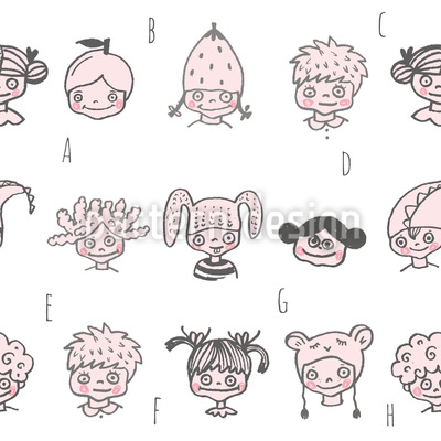 Adventurous Kids Learn the Alphabet Seamless Vector Pattern Design