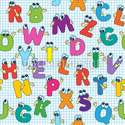 Lively Capital Letters Seamless Vector Pattern Design