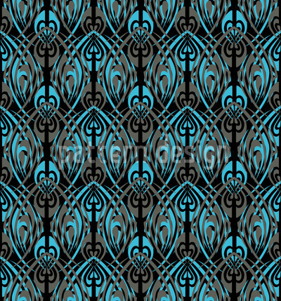 Polynesian Night Seamless Vector Pattern Design