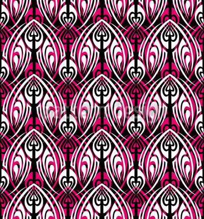 Polynesian Girl Seamless Vector Pattern Design