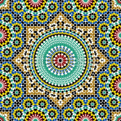 Les &eacute;toiles orientales Motif Vectoriel Sans Couture