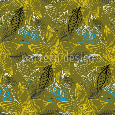 Fleur de fin d'&eacute;t&eacute; Motif Vectoriel Sans Couture
