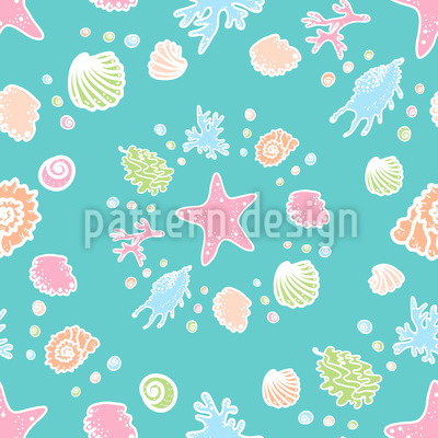 Shells Formations Seamless Vector Pattern Design