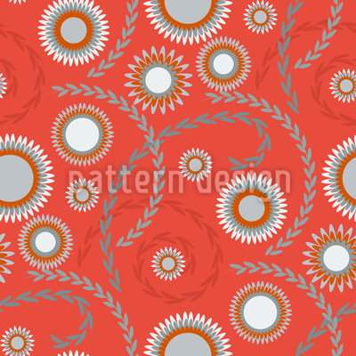 Flower Storm Seamless Vector Pattern Design