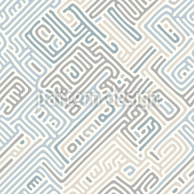 Organische Labyrinthlinien Nahtloses Vektormuster
