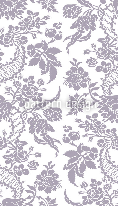 Monochrom Damast Nahtloses Vektormuster