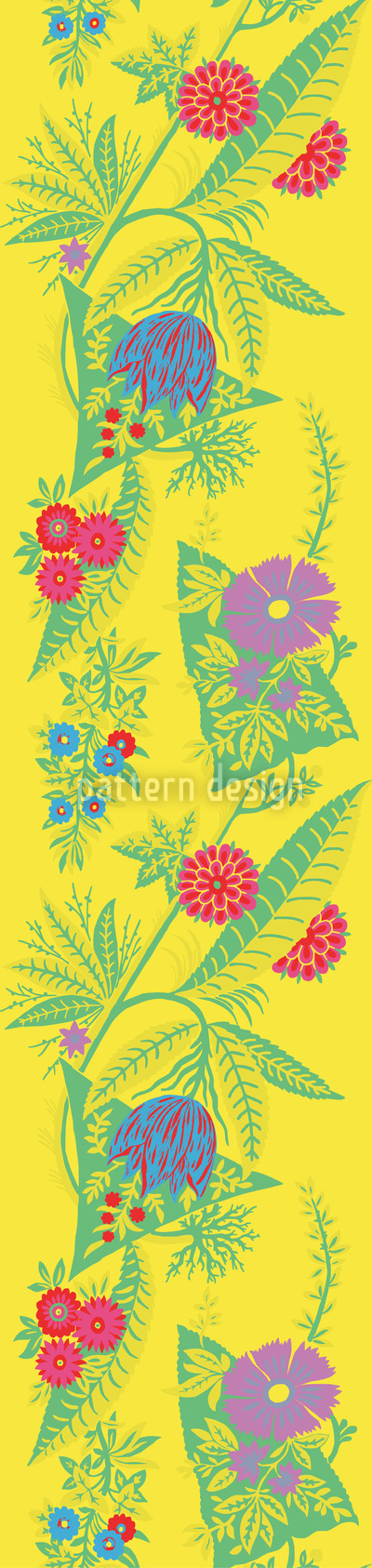 Gelbe Bl&uuml;te Nahtloses Vektormuster