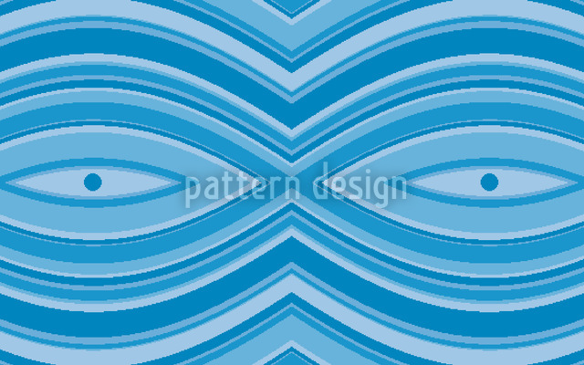 Ojos azules Estampado Vectorial Sin Costura