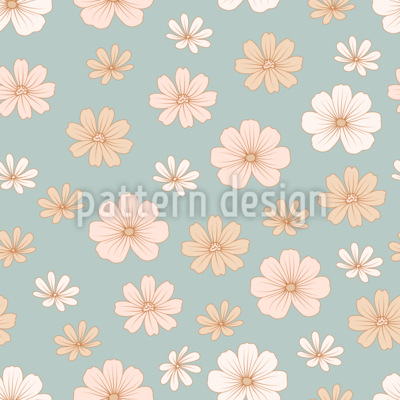 Elegante Blüten Nahtloses Vektormuster