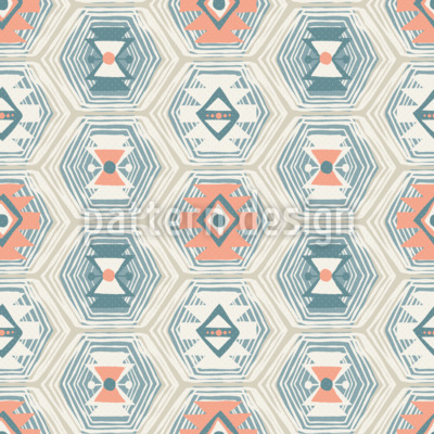 Stammes-Patchwork Nahtloses Vektormuster