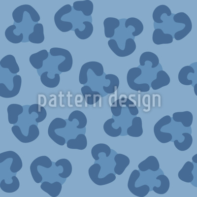 Estampado de leopardo azul suave Estampado Vectorial Sin Costura