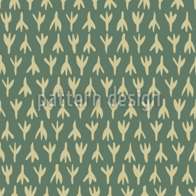 Huellas de pájaros en estilo victoriano vintage Estampado Vectorial Sin Costura