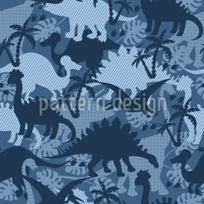 Dinosaurio camuflado Estampado Vectorial Sin Costura