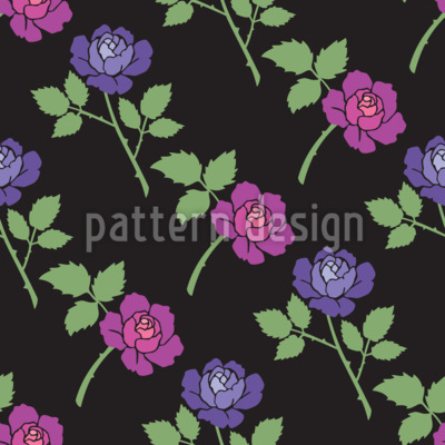 Lanzar rosas Estampado Vectorial Sin Costura