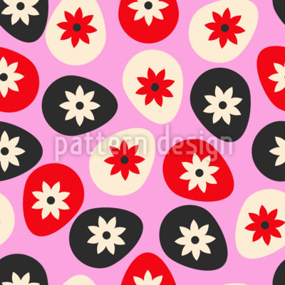 huevos de pascua floridos Estampado Vectorial Sin Costura