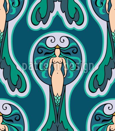 Sirènes déco Motif Vectoriel Sans Couture