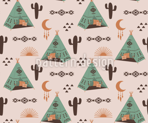 Campeggio Teepee disegni vettoriali senza cuciture