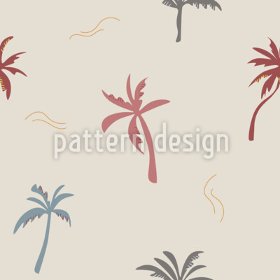Palmera de playa Estampado Vectorial Sin Costura