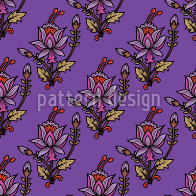 Hibisco Dark Fantasy Estampado Vectorial Sin Costura