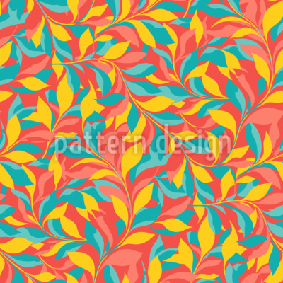 Coloridos montones de hojas Estampado Vectorial Sin Costura