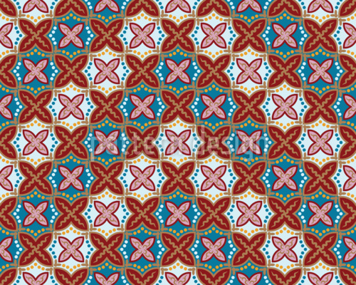 Lirios Chevron Estampado Vectorial Sin Costura