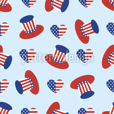 Amerikanischer Patriot Nahtloses Vektormuster