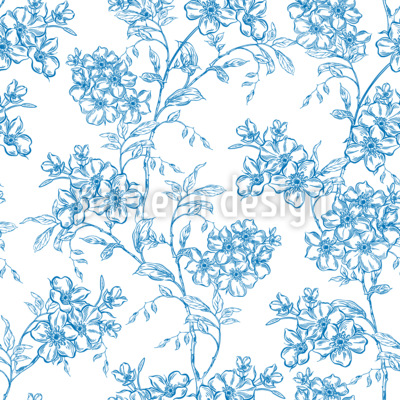 Elegantes ramas de rosas Estampado Vectorial Sin Costura
