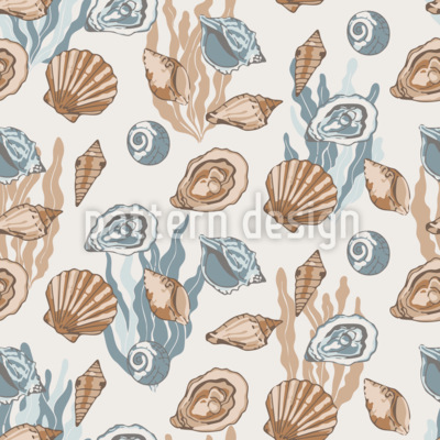 El mundo de las conchas Estampado Vectorial Sin Costura