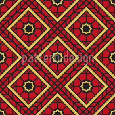 Azulejos árabes de lujo Estampado Vectorial Sin Costura