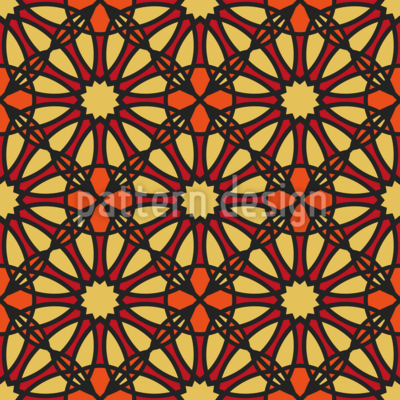 Mystiske orientalske blomster Sømløs vektormønsterdesign