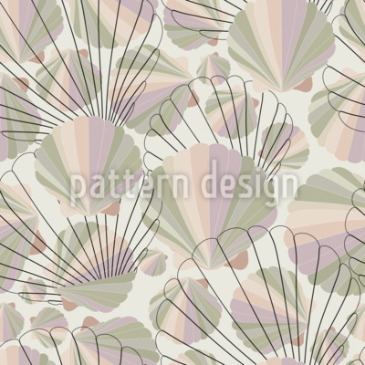 Jardín submarino con algas juguetonas Estampado Vectorial Sin Costura