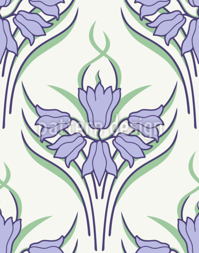 Tulipanes kurdos Estampado Vectorial Sin Costura