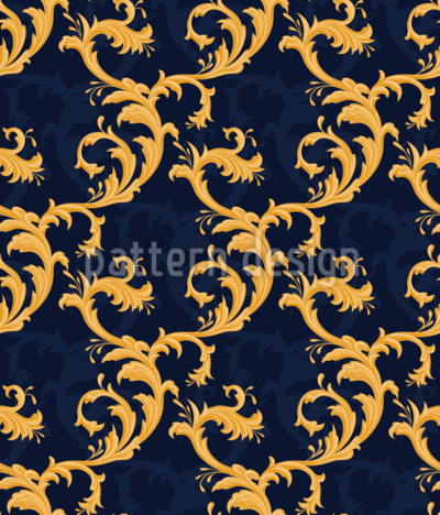 Ornamento barroco de lujo Estampado Vectorial Sin Costura