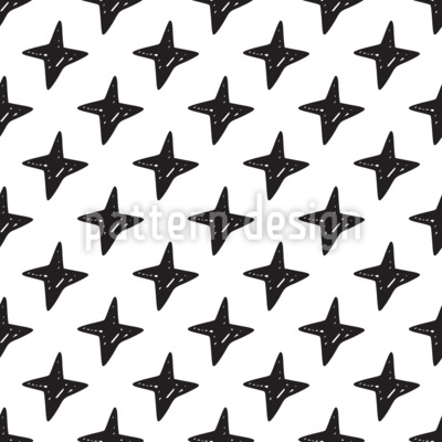 Estrellas abstractas de Doodle Estampado Vectorial Sin Costura