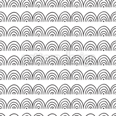 Doodle abstracto de arcoíris Estampado Vectorial Sin Costura