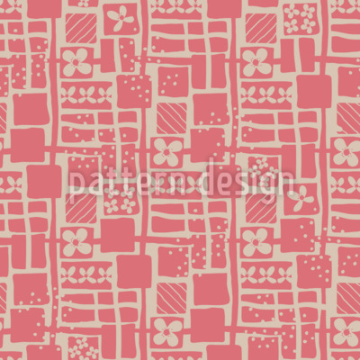 Patchwork Blomster Sømløs vektormønsterdesign