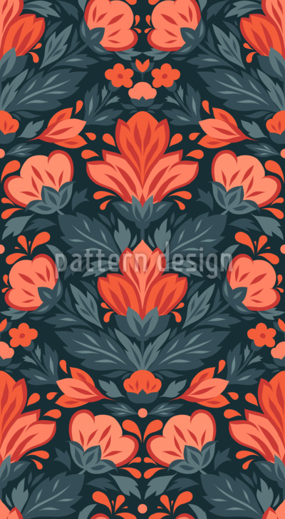 Flores que marcan tendencia Estampado Vectorial Sin Costura