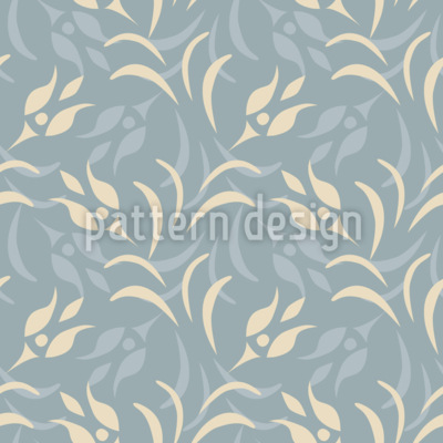 Elementos florales abstractos Estampado Vectorial Sin Costura