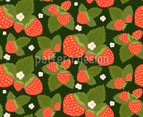 Fresa de verano Estampado Vectorial Sin Costura