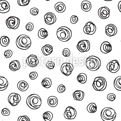 Tortilos garabateados Estampado Vectorial Sin Costura