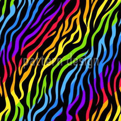 Regenboogzebra  Naadloos vectorpatroon ontwerp