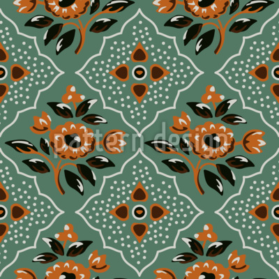 Azulejo floral antiguo Estampado Vectorial Sin Costura