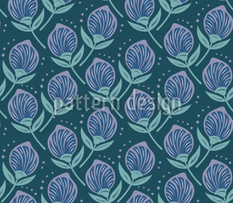Sorprendente flor de fantasía Estampado Vectorial Sin Costura