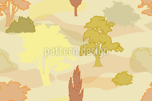 Paysage d'automne abstrait Motif Vectoriel Sans Couture